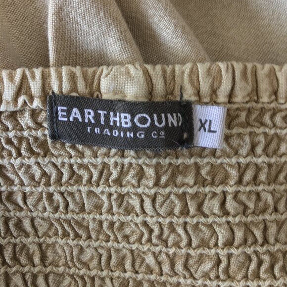 Earthbound Trading Shirred Back Embroidered Bohemian Halter Tunic Top Sz XL - Picture 9 of 12